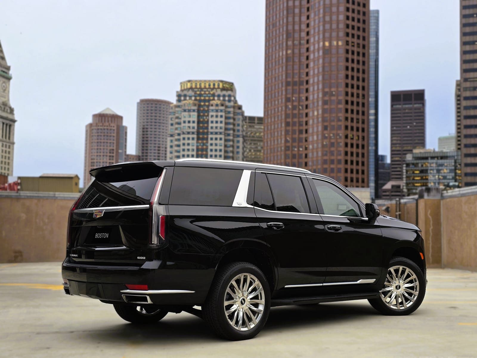 Black Cadillac Escalade ESV Platinum