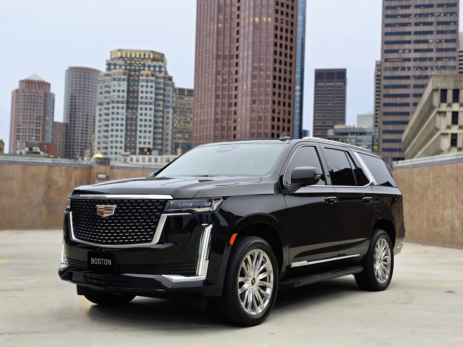 Black Cadillac Escalade ESV Platinum