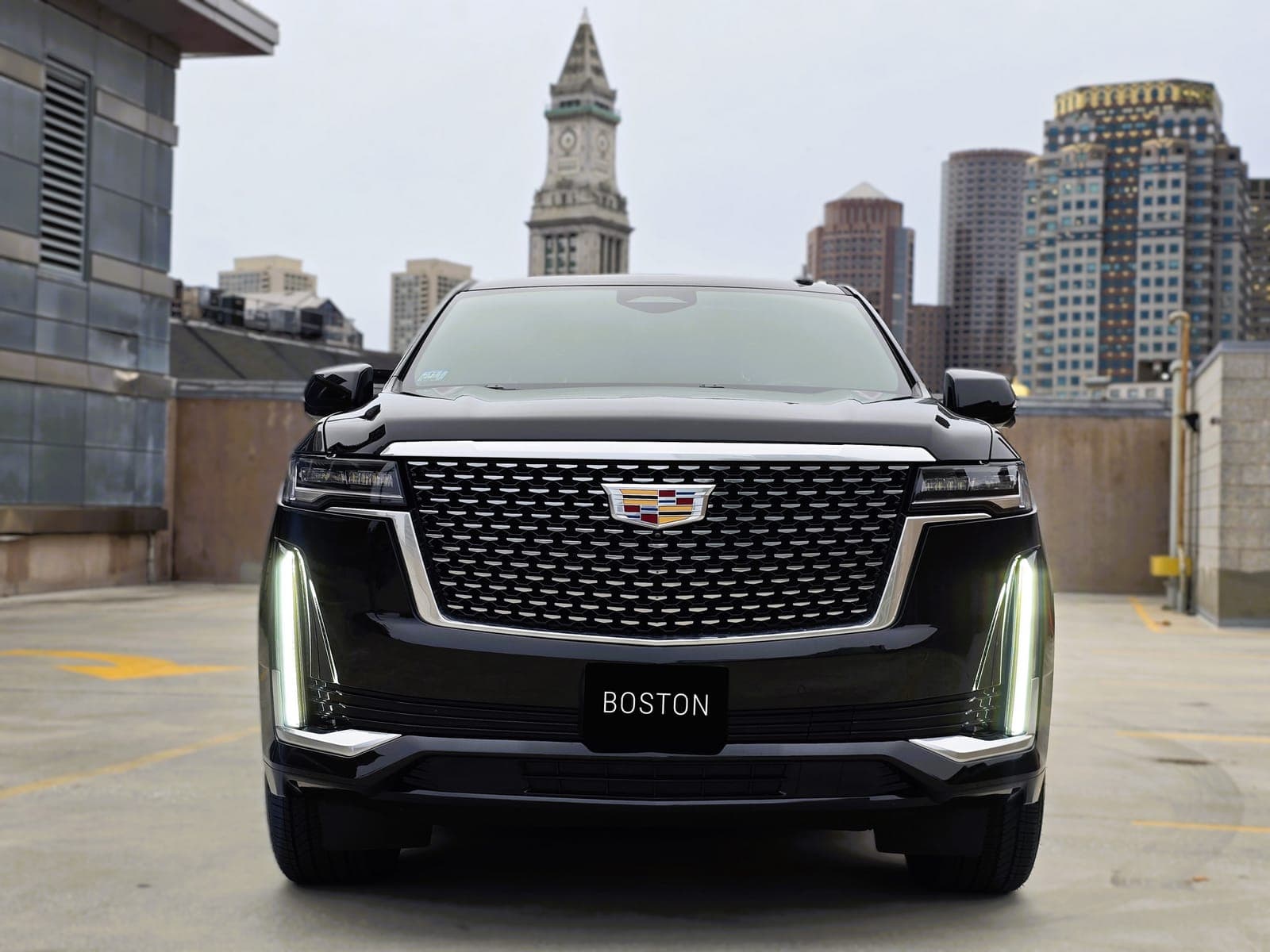 Black Cadillac Escalade ESV Platinum