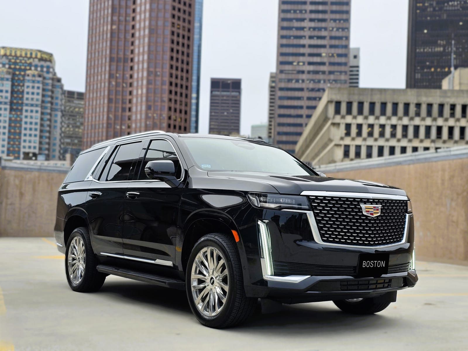 Black Cadillac Escalade ESV Platinum