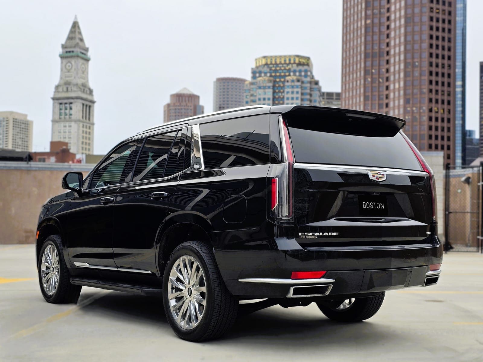 Black Cadillac Escalade ESV Platinum