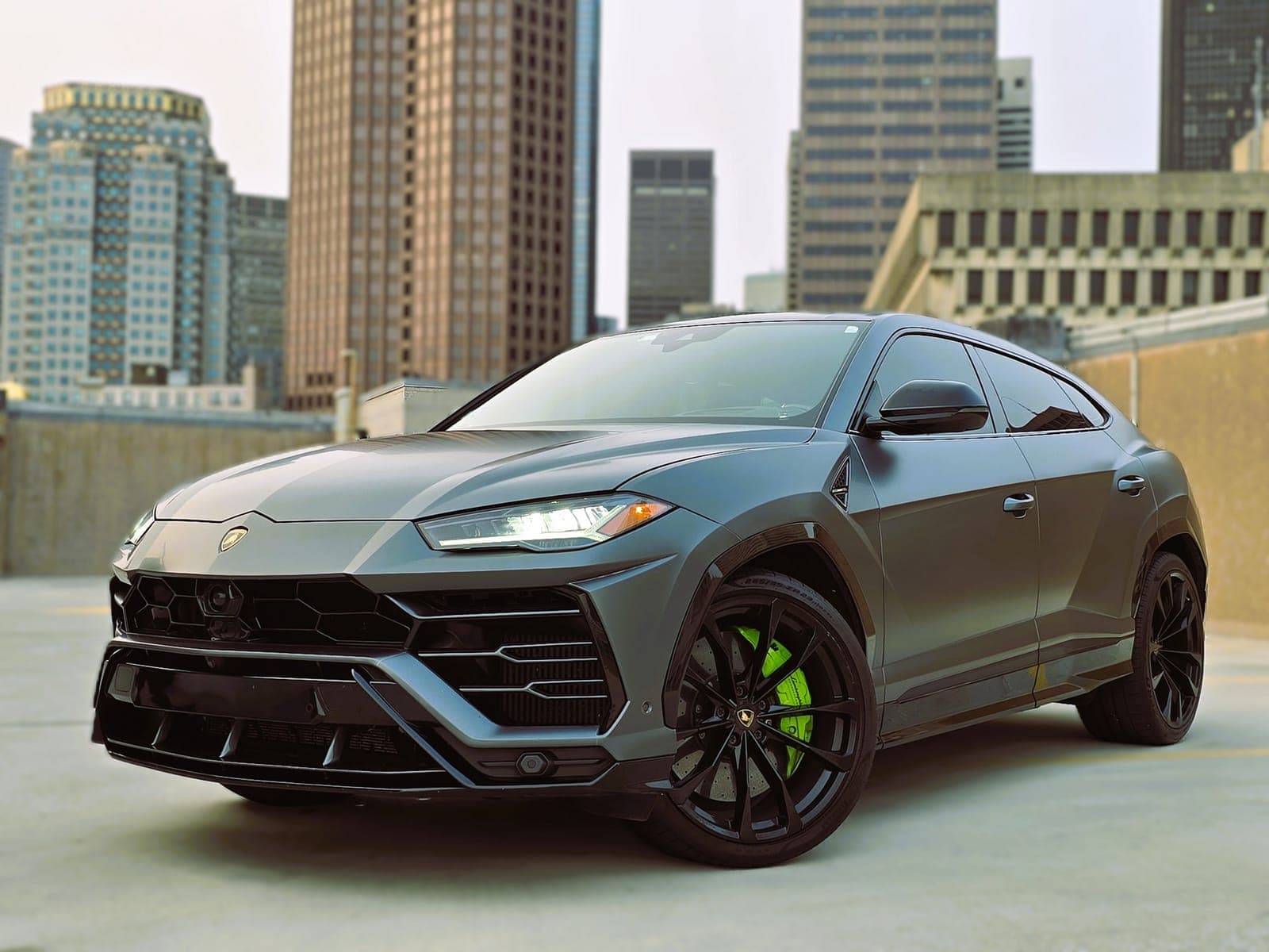 Grey Lamborghini Urus SUV