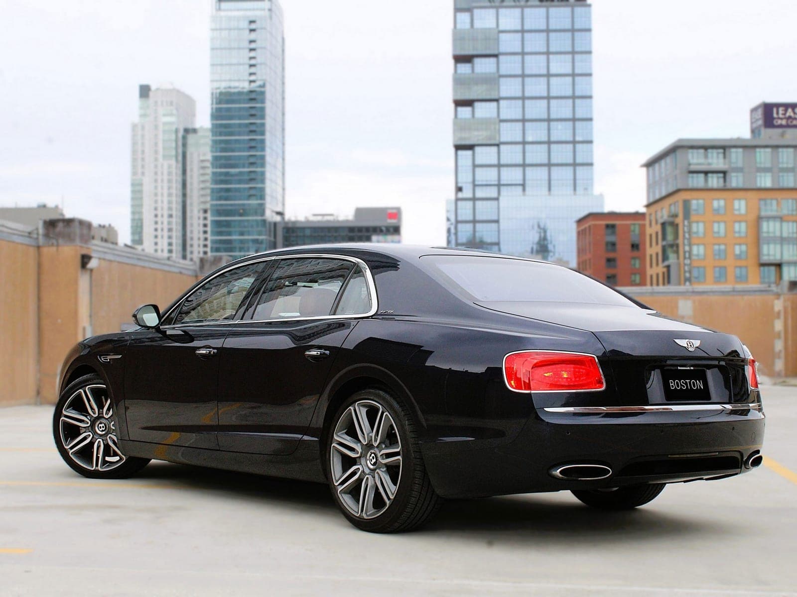 Black Bentley four-door sedan